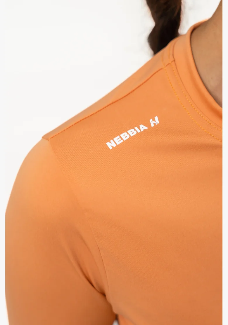 NEBBIA • Long sleeve crop top ELEVATED orange • NebShop.cz