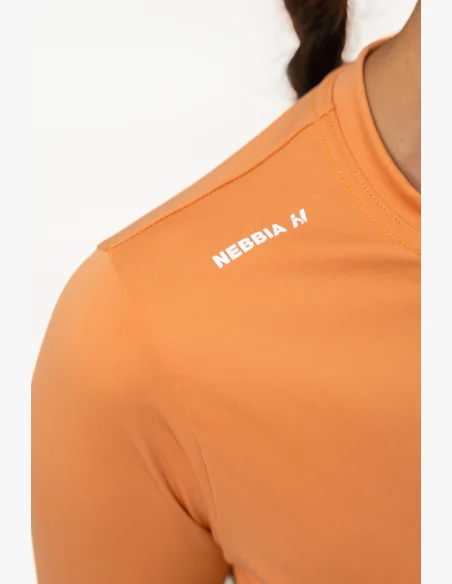 NEBBIA • Long sleeve crop top ELEVATED orange • NebShop.cz