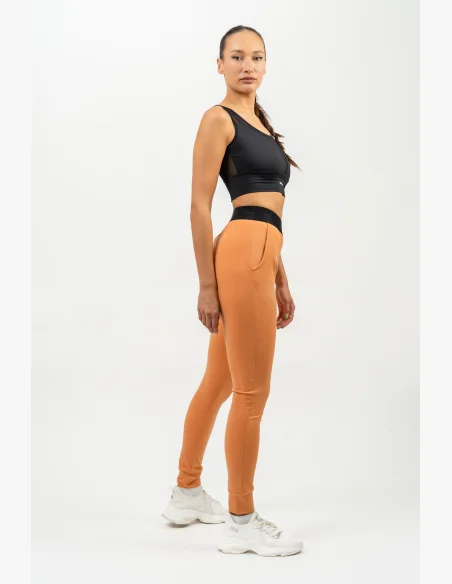NEBBIA • Slim fit leggings with pockets GYM SPIRIT orange • Nebshop.cz