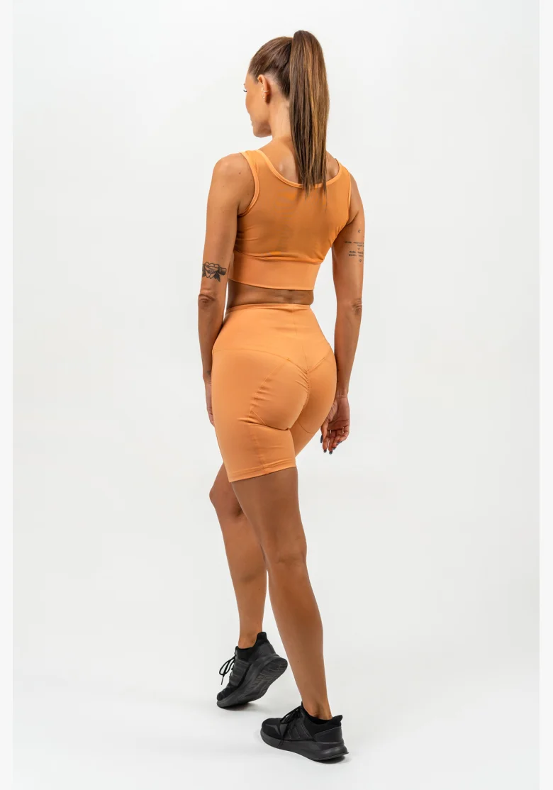 NEBBIA • Cycling shorts with high waist ELITE orange • Nebshop.com