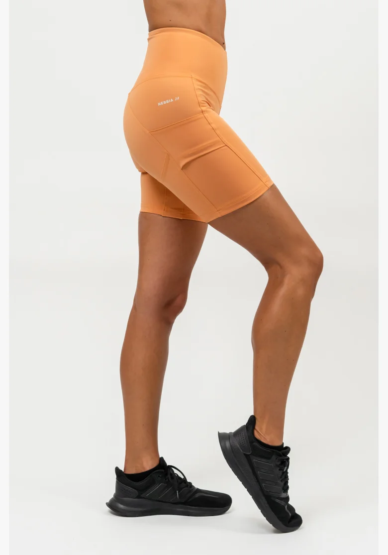 NEBBIA • Cycling shorts with high waist ELITE orange • Nebshop.com