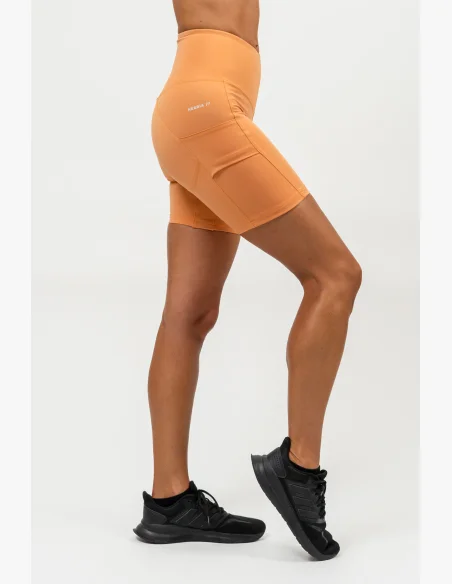 NEBBIA • Cycling shorts with high waist ELITE orange • Nebshop.com