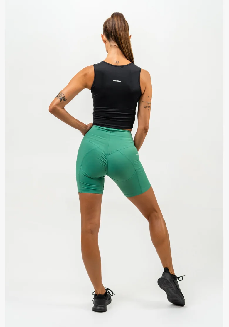 NEBBIA • ELITE high-waisted cycling shorts green • Nebshop.com