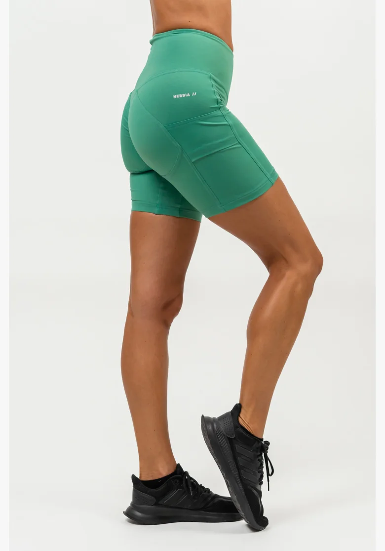 NEBBIA • ELITE high-waisted cycling shorts green • Nebshop.com