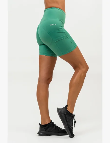 NEBBIA • ELITE high-waisted cycling shorts green • Nebshop.com