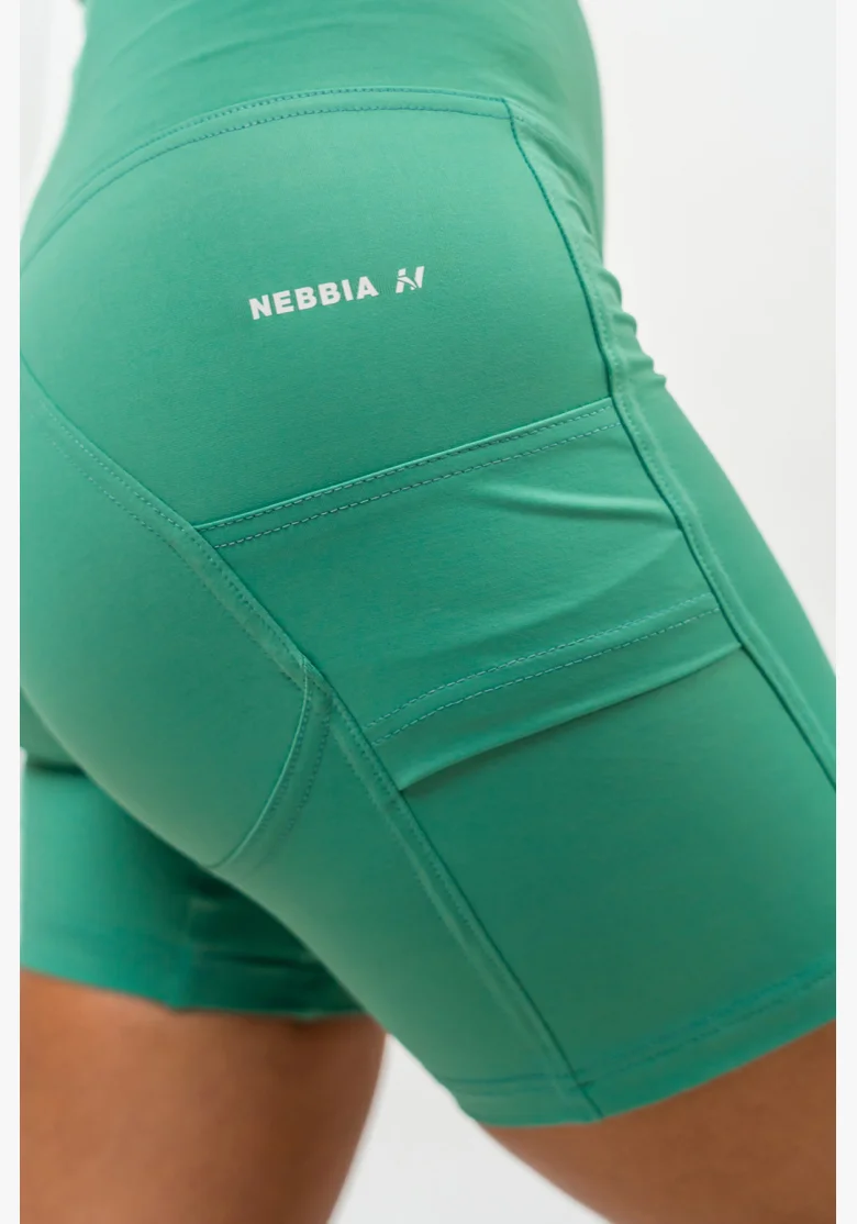 NEBBIA • ELITE high-waisted cycling shorts green • Nebshop.com