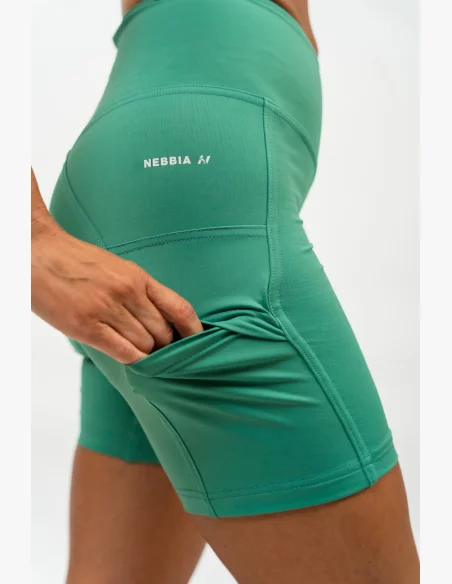 NEBBIA • ELITE high-waisted cycling shorts green • Nebshop.com