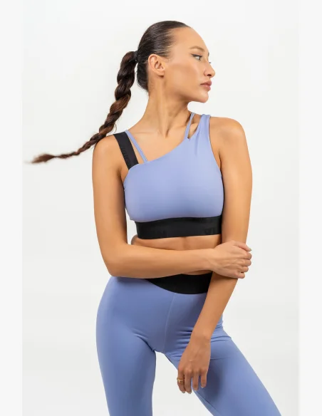 NEBBIA • Asymmetrical sports bra ELITE purple • Nebshop.com