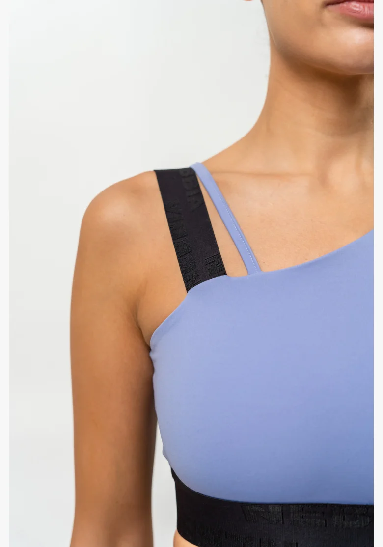 NEBBIA • Asymmetrical sports bra ELITE purple • Nebshop.com