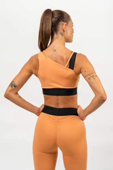 NEBBIA • Asymmetrical sports bra ELITE orange • Nebshop.cz 2