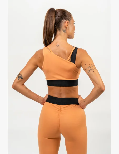 NEBBIA • Asymmetrical sports bra ELITE orange • Nebshop.cz