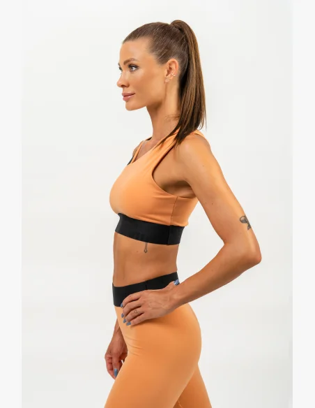 NEBBIA • Asymmetrical sports bra ELITE orange • Nebshop.cz