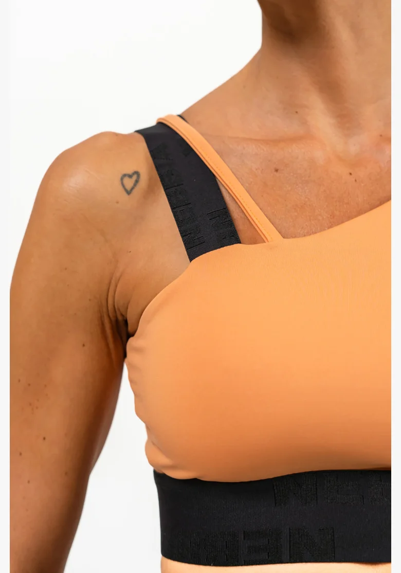 NEBBIA • Asymmetrical sports bra ELITE orange • Nebshop.cz