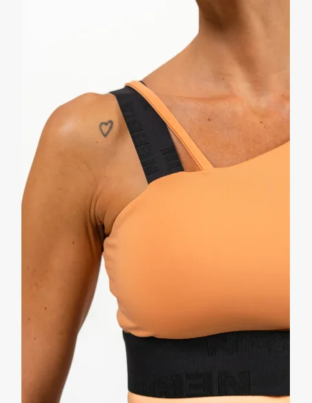NEBBIA • Asymmetrical sports bra ELITE orange • Nebshop.cz