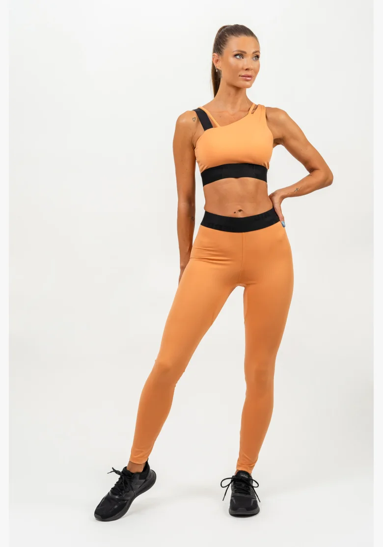 NEBBIA • Asymmetrical sports bra ELITE orange • Nebshop.cz