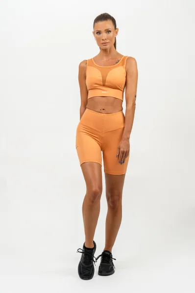 NEBBIA • Sports bra with mesh PERFORMANCE orange • Nebshop.cz 2