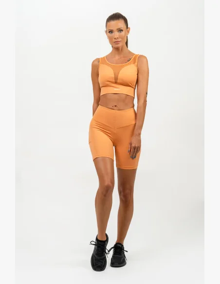 NEBBIA • Sports bra with mesh PERFORMANCE orange • Nebshop.cz