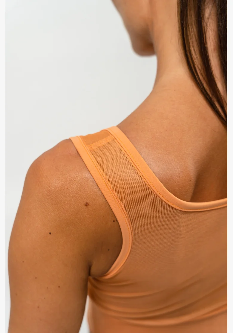 NEBBIA • Sports bra with mesh PERFORMANCE orange • Nebshop.cz