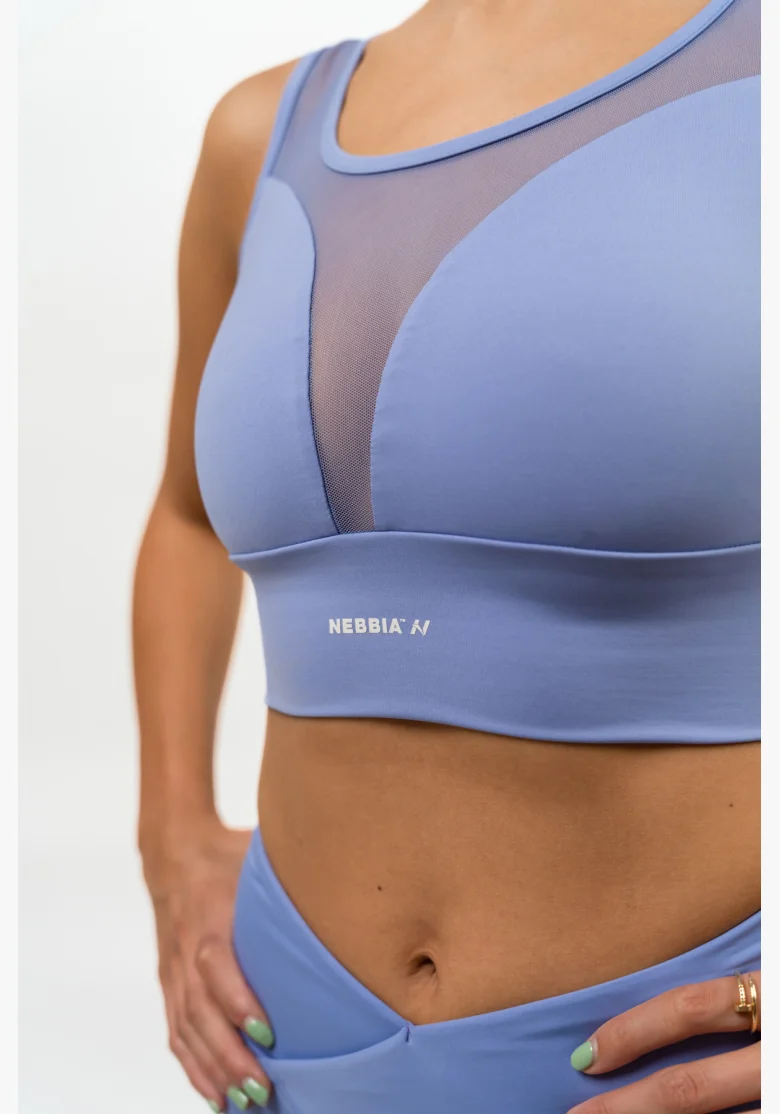 NEBBIA • Sports bra with mesh PERFORMANCE purple • Nebshop.com