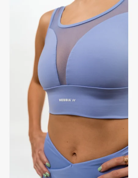 NEBBIA • Sports bra with mesh PERFORMANCE purple • Nebshop.com