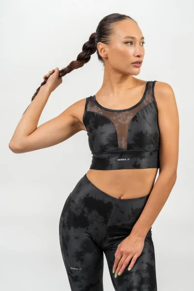 NEBBIA • Sports bra with mesh IMPACT black • Nebshop.cz