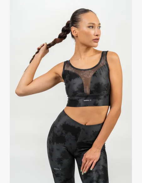 NEBBIA • Sports bra with mesh IMPACT black • Nebshop.cz