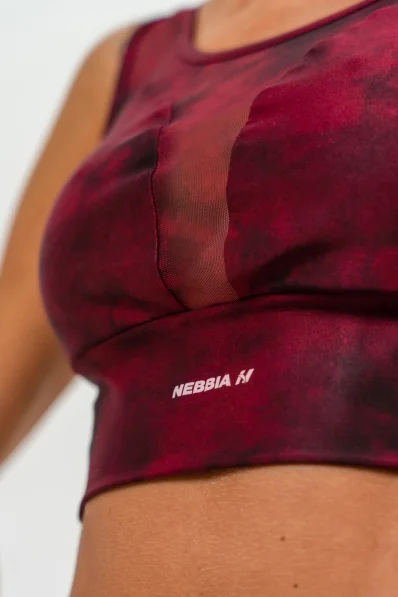 NEBBIA • Sports bra with mesh IMPACT red • Nebshop.cz 2