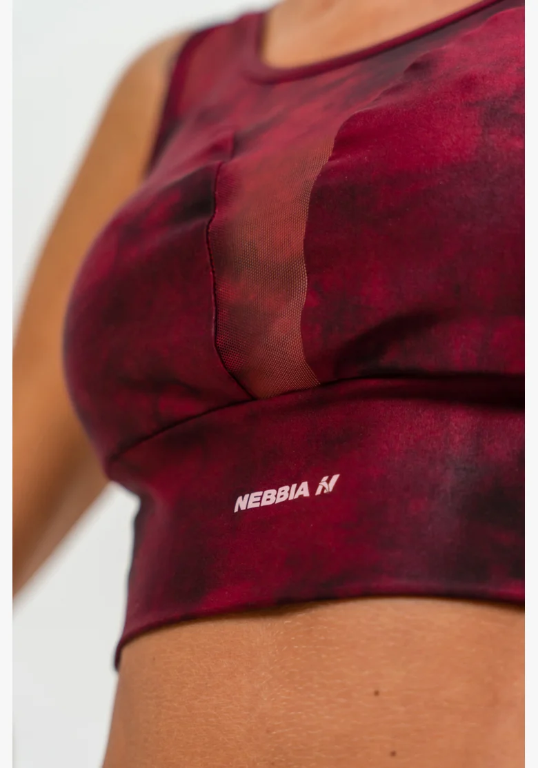 NEBBIA • Sports bra with mesh IMPACT red • Nebshop.cz