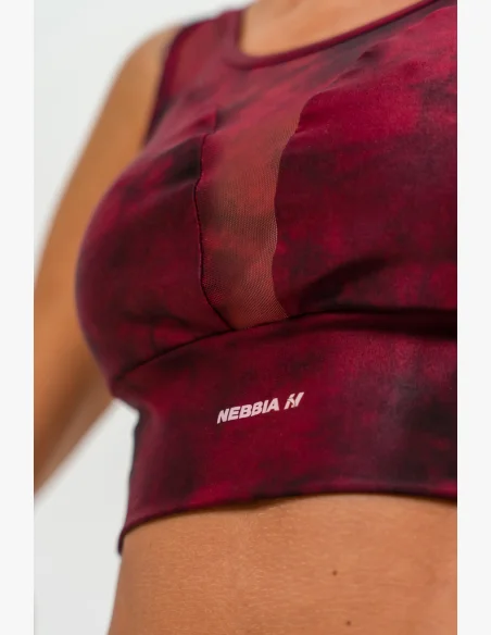 NEBBIA • Sports bra with mesh IMPACT red • Nebshop.cz