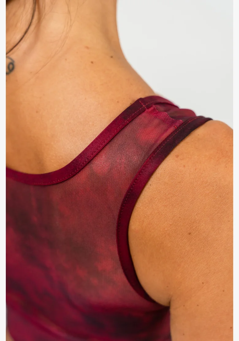 NEBBIA • Sports bra with mesh IMPACT red • Nebshop.cz