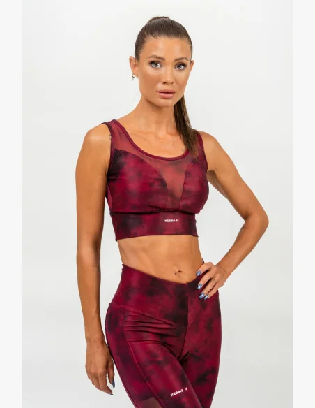 NEBBIA • Sports bra with mesh IMPACT red • Nebshop.cz