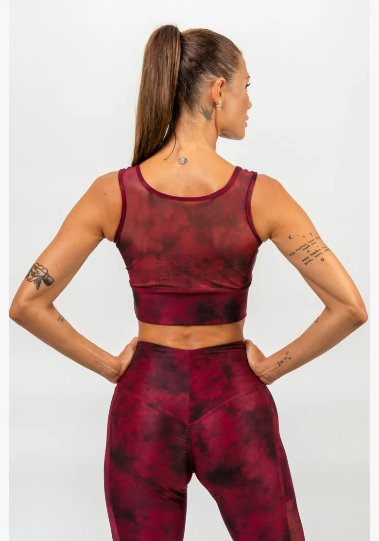 NEBBIA • Sports bra with mesh IMPACT red • Nebshop.cz