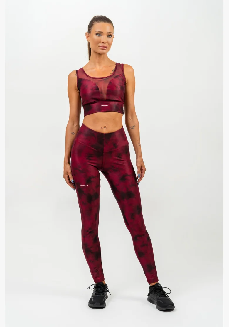 NEBBIA • Sports bra with mesh IMPACT red • Nebshop.cz