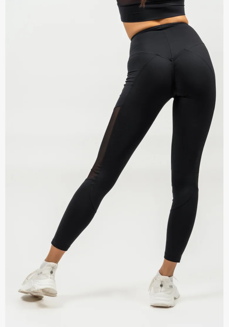 NEBBIA • High-waisted PERFORMANCE mesh leggings black • Nebshop.cz