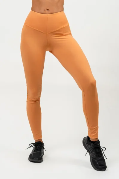 NEBBIA • Leggings with mesh and high waist PERFORMANCE orange • Nebshop.cz