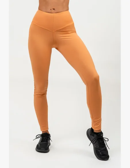 NEBBIA • Leggings with mesh and high waist PERFORMANCE orange • Nebshop.cz