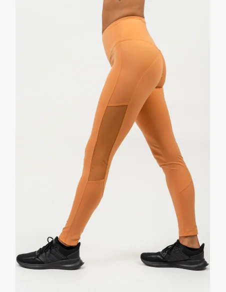 NEBBIA • Leggings with mesh and high waist PERFORMANCE orange • Nebshop.cz