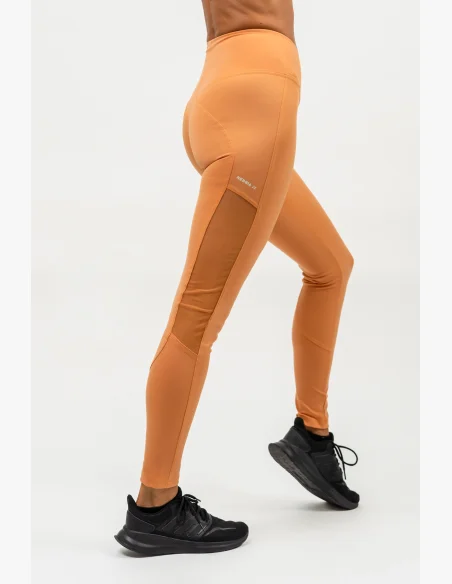 NEBBIA • Leggings with mesh and high waist PERFORMANCE orange • Nebshop.cz