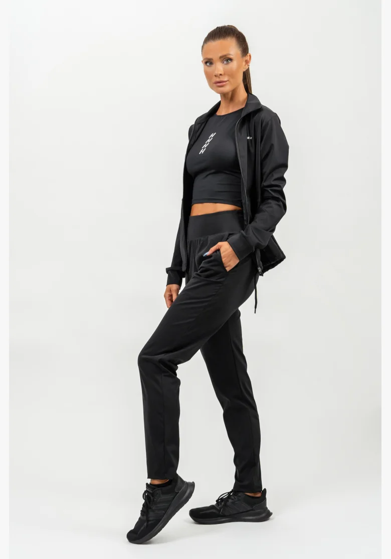 NEBBIA • Zip-up hoodie with SLEEK reflection black • Nebshop.cz