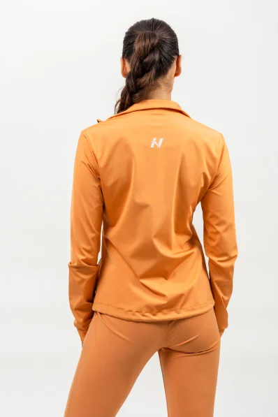 NEBBIA • Zip-up hoodie with a sheen SLEEK orange • Nebshop.cz 2