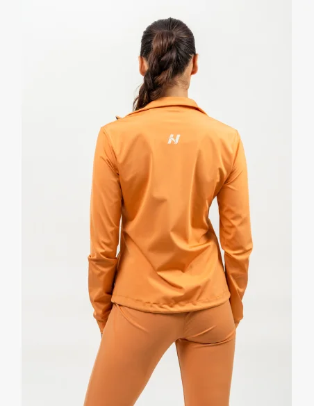 NEBBIA • Zip-up hoodie with a sheen SLEEK orange • Nebshop.cz