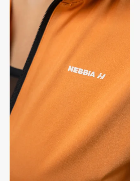 NEBBIA • Zip-up hoodie with a sheen SLEEK orange • Nebshop.cz