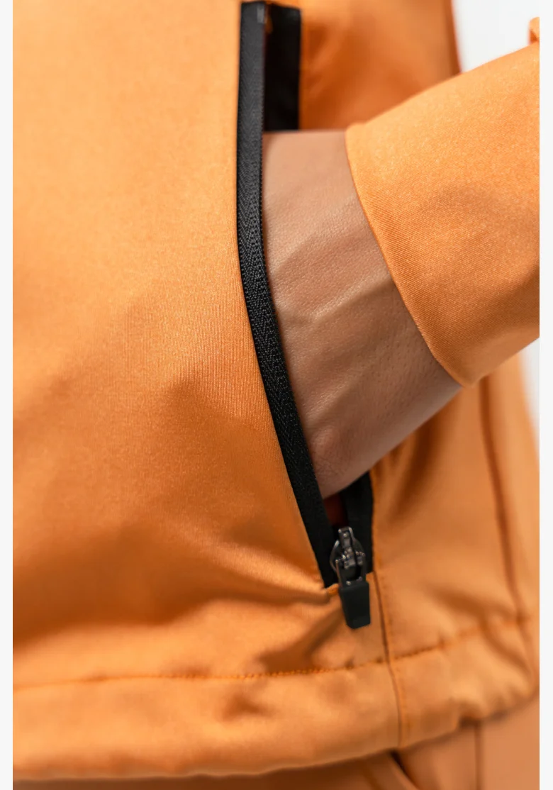 NEBBIA • Zip-up hoodie with a sheen SLEEK orange • Nebshop.cz
