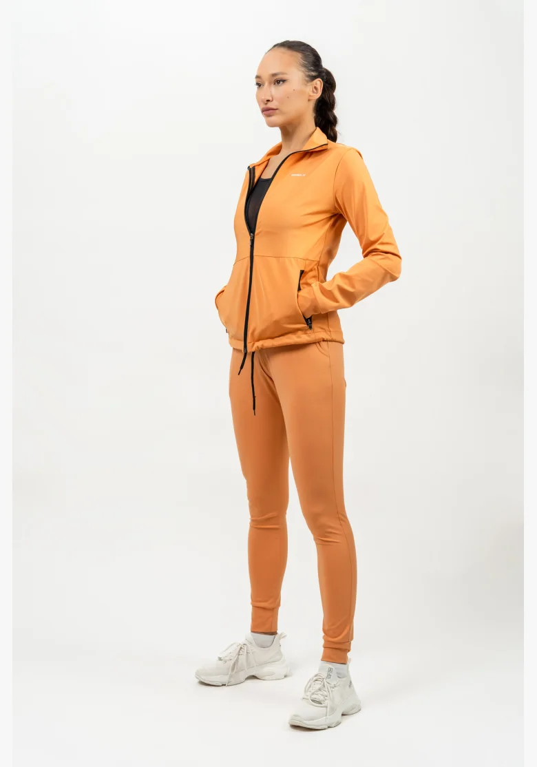 NEBBIA • Zip-up hoodie with a sheen SLEEK orange • Nebshop.cz