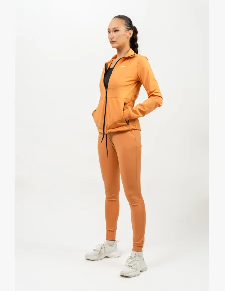 NEBBIA • Zip-up hoodie with a sheen SLEEK orange • Nebshop.cz