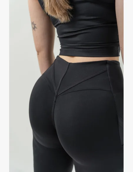 NEBBIA • 10″ High Waist Cycling Shorts GYM THERAPY Black • Nebshop.com