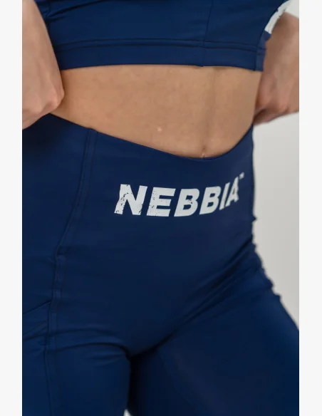 NEBBIA • Cycling shorts with high waistband 10″ GYM THERAPY blue • Nebshop.cz