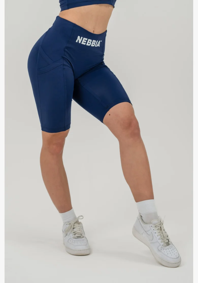NEBBIA • Cycling shorts with high waistband 10″ GYM THERAPY blue • Nebshop.cz
