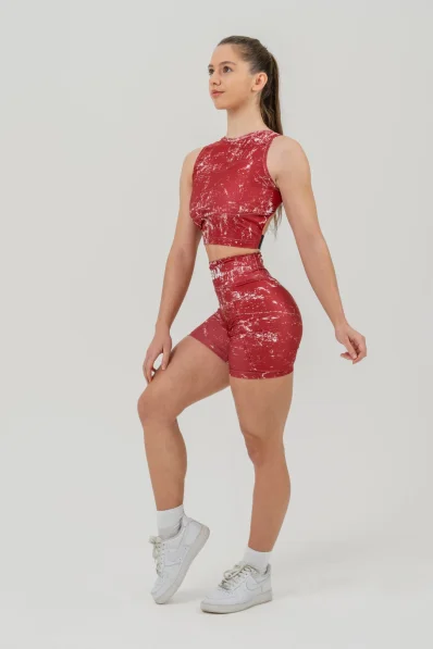 NEBBIA • Crop top tank top ROUGH GIRL red • Nebshop.cz