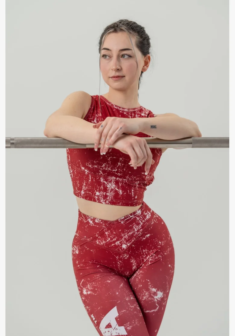 NEBBIA • Crop top tank top ROUGH GIRL red • Nebshop.cz